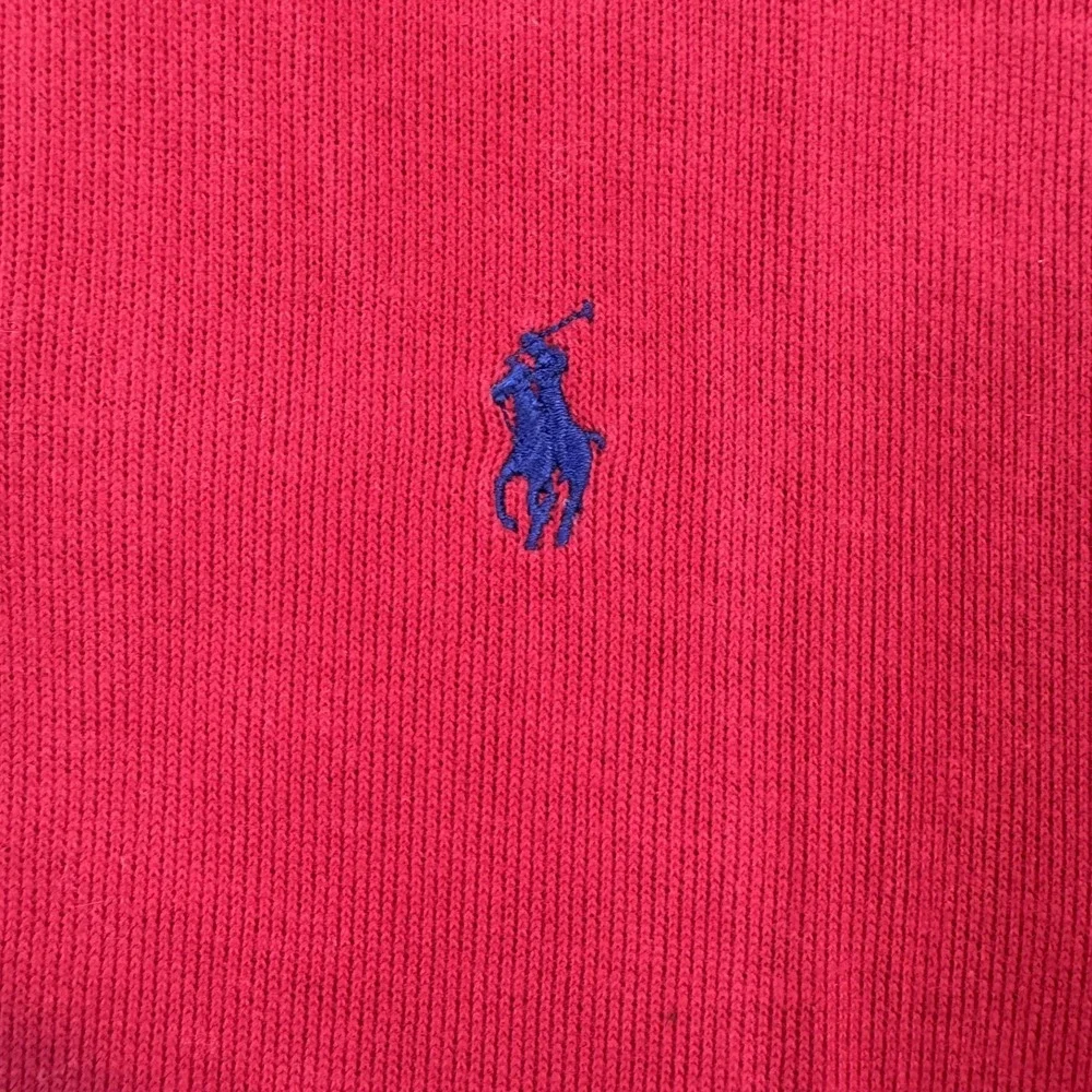 Polo Ralph Lauren Mens XL Red 100% Cotton Quarter Zip Pullover Sweater Mock Neck